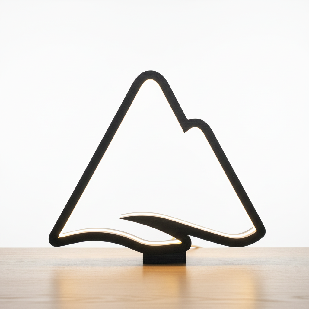 Lampada Montagna 3D - La Vetta che Illumina le Tue Avventure