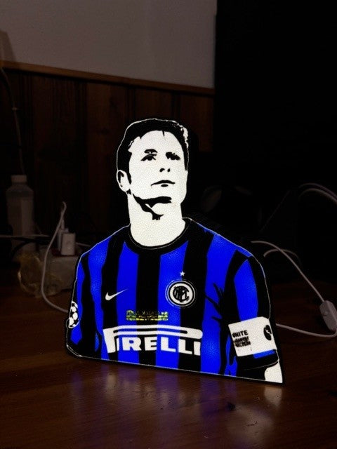Javier Zanetti 3D Lamp - 3D Printed Nerazzurri Legend