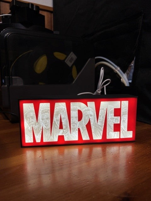 Marvel 3D LED Lamp - Superhero Universe 3D Printed Handmade