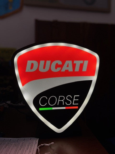 Ducati Corse Emblem Lamp - The Red Emotion That Lights Up Your Passion