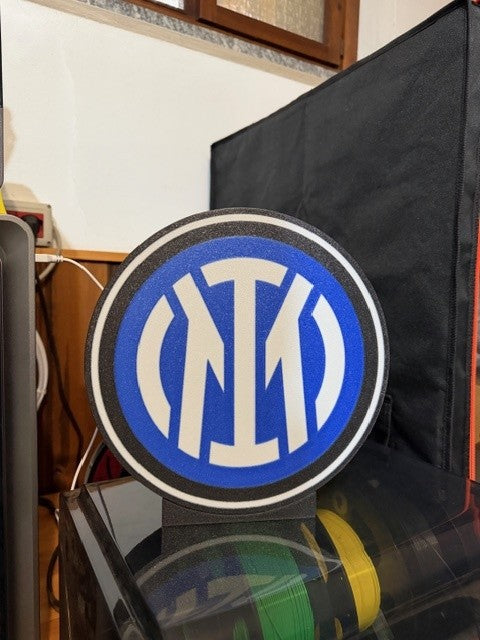 Lampada LED Inter - Stemma FC Internazionale Stampa 3D Artigianale