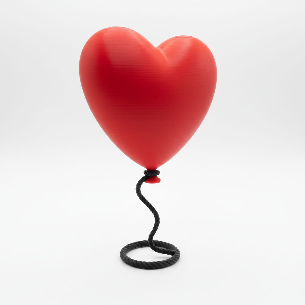 Red 3D Heart Balloon - Love That Flies High