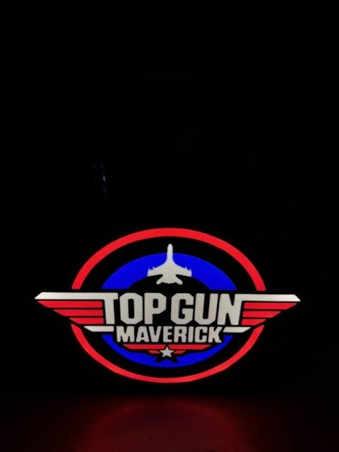 Lampada LED Maverick Top Gun 3D - Icona Aviazione Stampata in 3D