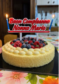 Scritta Personalizzata per Torta Compleanno con Porta Candeline