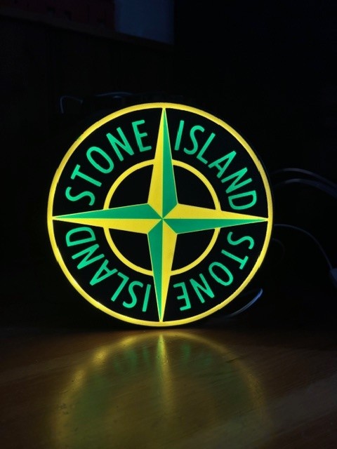 Stone Island Logo Lamp - Exclusive 3D Printed Design