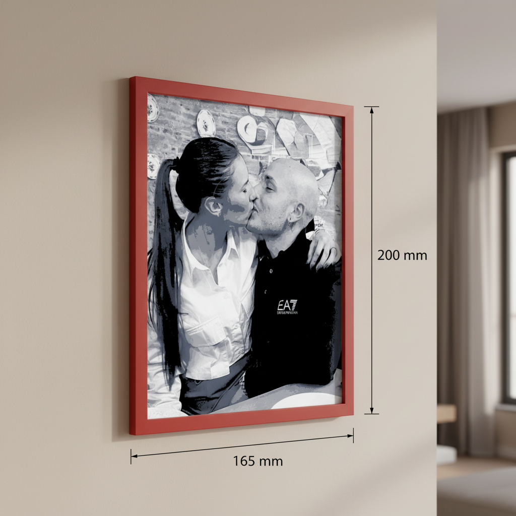 Il Tuo Amore in 3D - Ritratto Personalizzato con Cornice 165x200mm