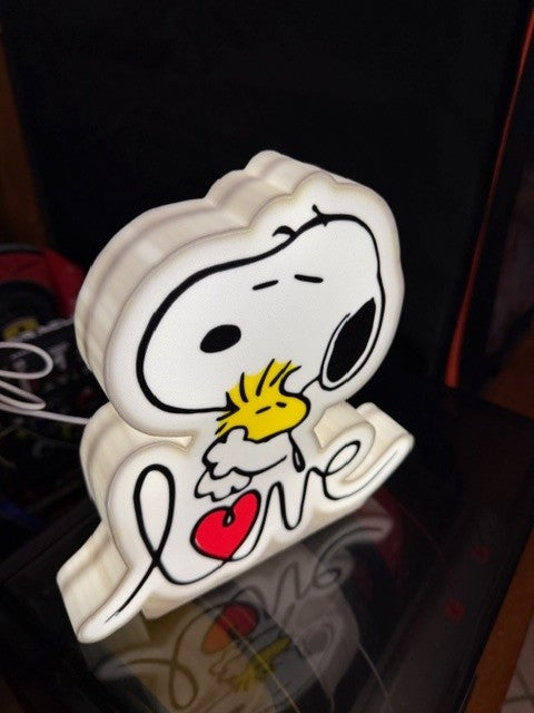 Lampada LED Snoopy - Design Fumetto Stampa 3D Artigianale