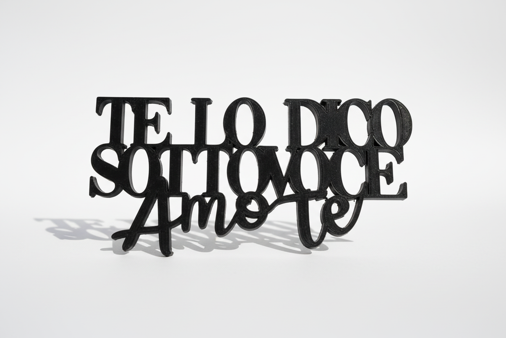 Vasco Rossi « Je te le dis à voix basse, je t'aime » – Ornement 3D en PLA