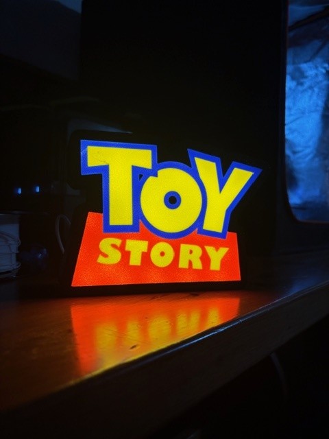 Lampada LED Toy Story 3D - Pixar Classico Stampa 3D Artigianale
