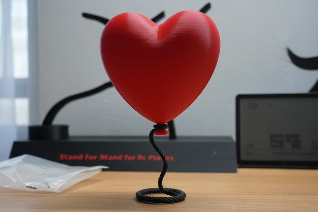 Red 3D Heart Balloon - Love That Flies High