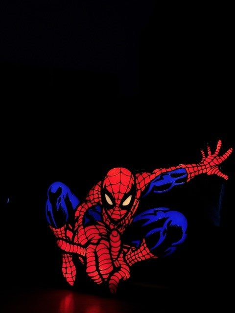Lampada LED Spider-Man 3D - Uomo Ragno Stampa 3D Artigianale