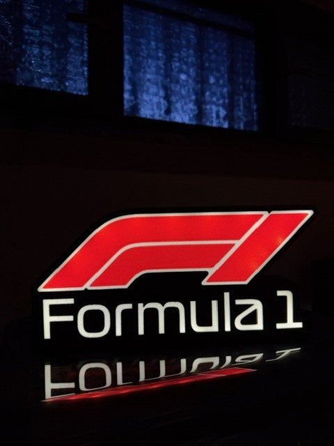 Lampada LED Formula 1 - Logo F1 Stampa 3D Artigianale
