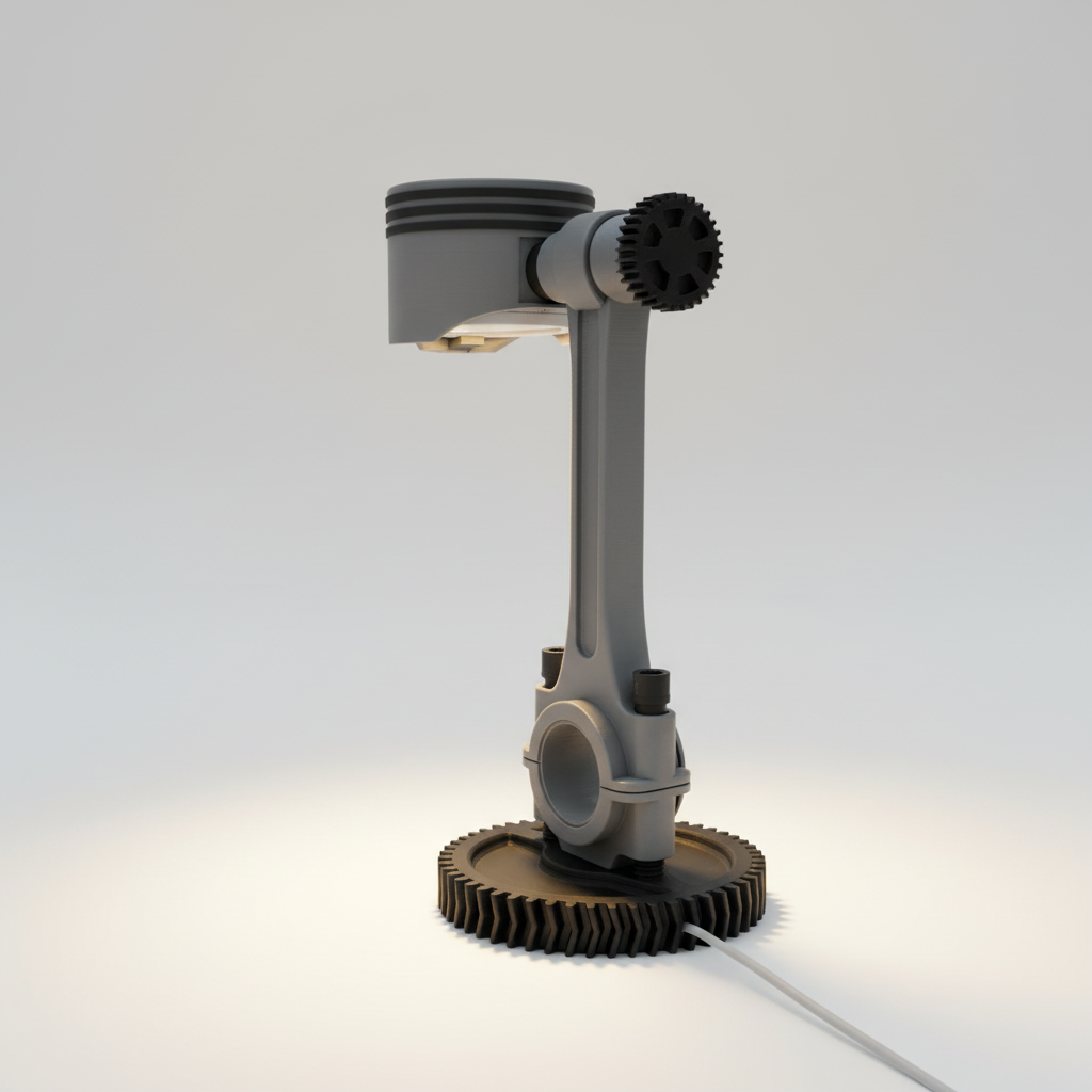 3D Piston Engine Lamp - The Mechanical Soul that Lights Up Your Passions