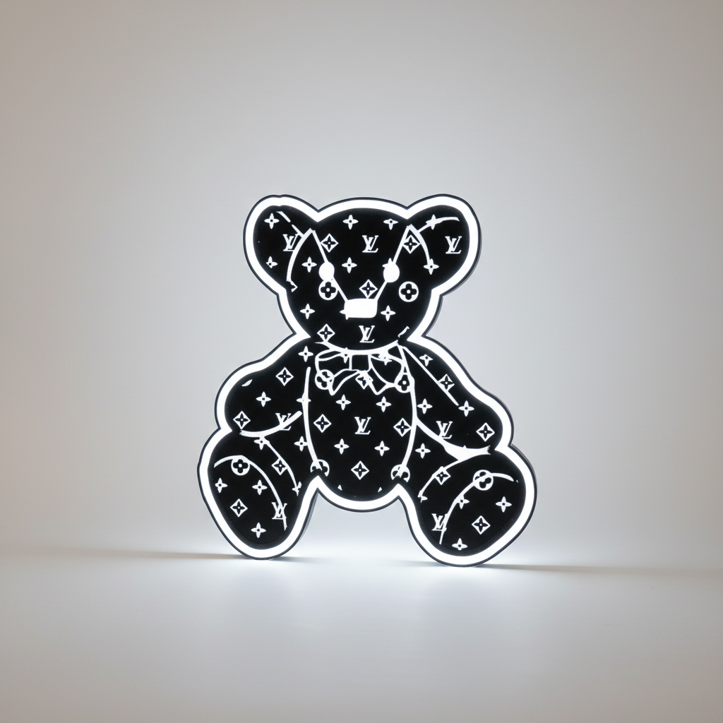 Lampe ours en peluche 3D de luxe - Une icône du design qui illumine avec style