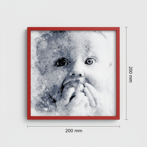 Il Tuo Amore in 3D - Ritratto Personalizzato con Cornice 200x200mm