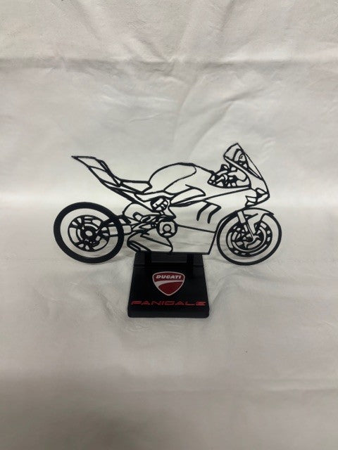Ducati Panigale V4 Silhouette Sculpture - The Art of Speed ​​3D Printed