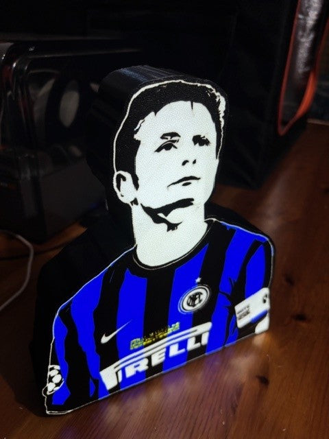 Lampada Javier Zanetti 3D - Leggenda Nerazzurra Stampata in 3D
