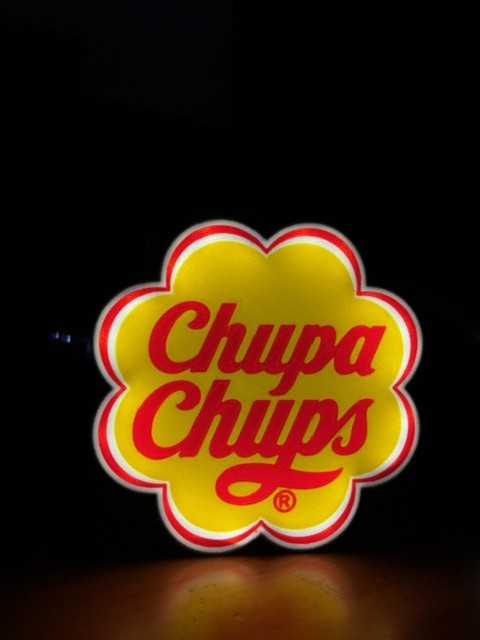 Lampe LED 3D Chupa Chups - Icône pop sucrée imprimée à la main en 3D