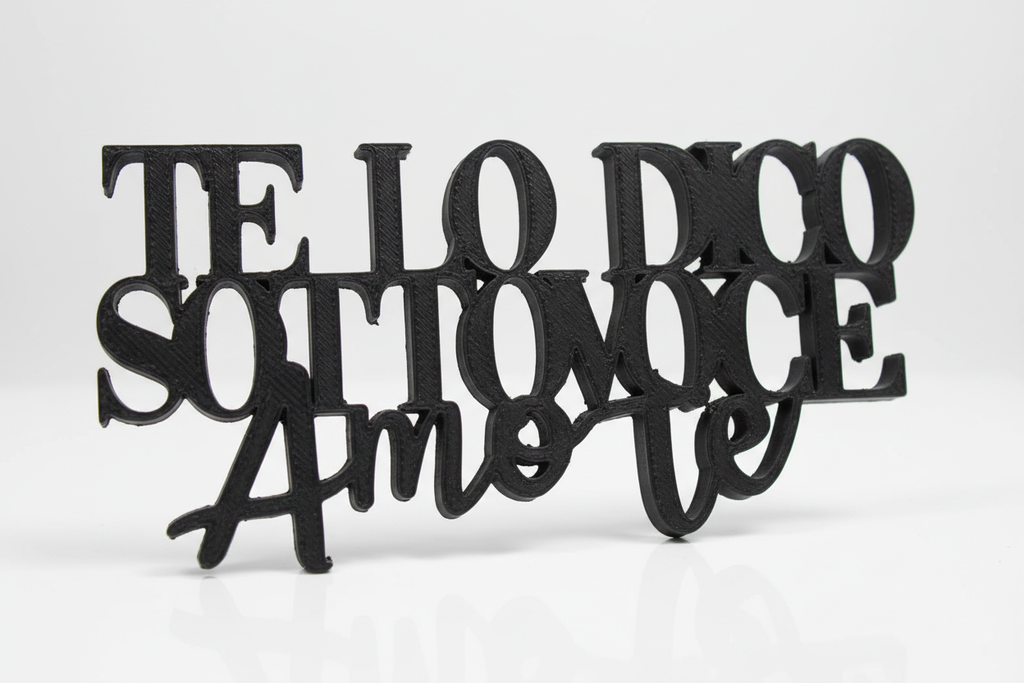 Vasco Rossi « Je te le dis à voix basse, je t'aime » – Ornement 3D en PLA