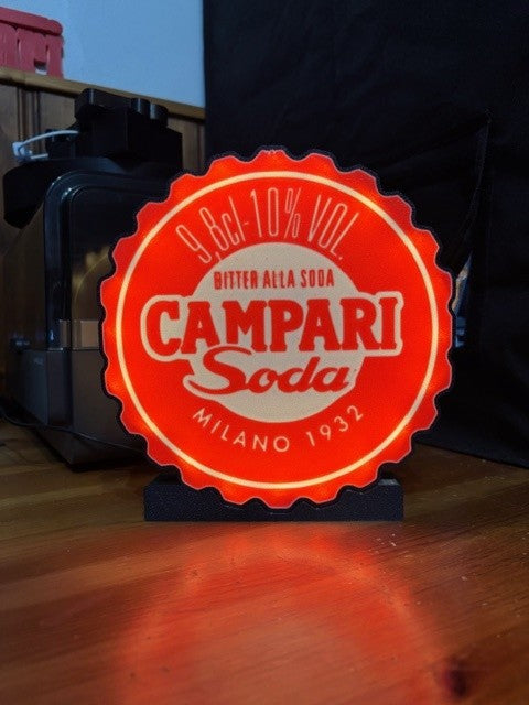 Campari Cap Lamp - The Italian Aperitif That Brightens Your Evenings