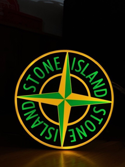 Stone Island Logo Lamp - Exclusive 3D Printed Design
