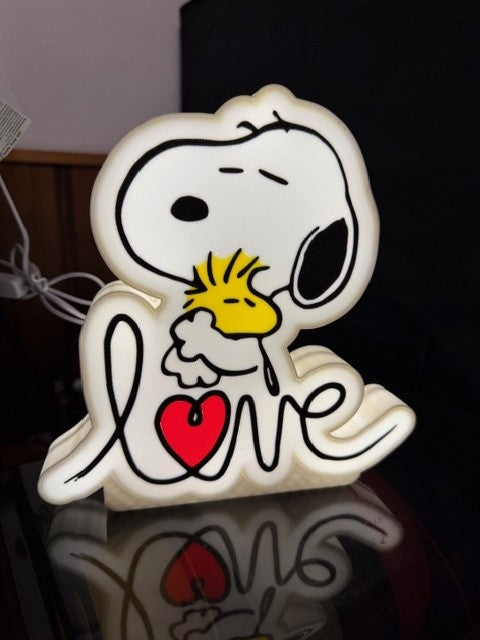 Lampe LED Snoopy - Design dessin animé, impression 3D, faite main