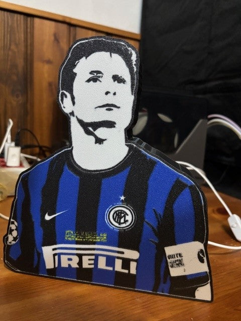 Javier Zanetti 3D Lamp - 3D Printed Nerazzurri Legend