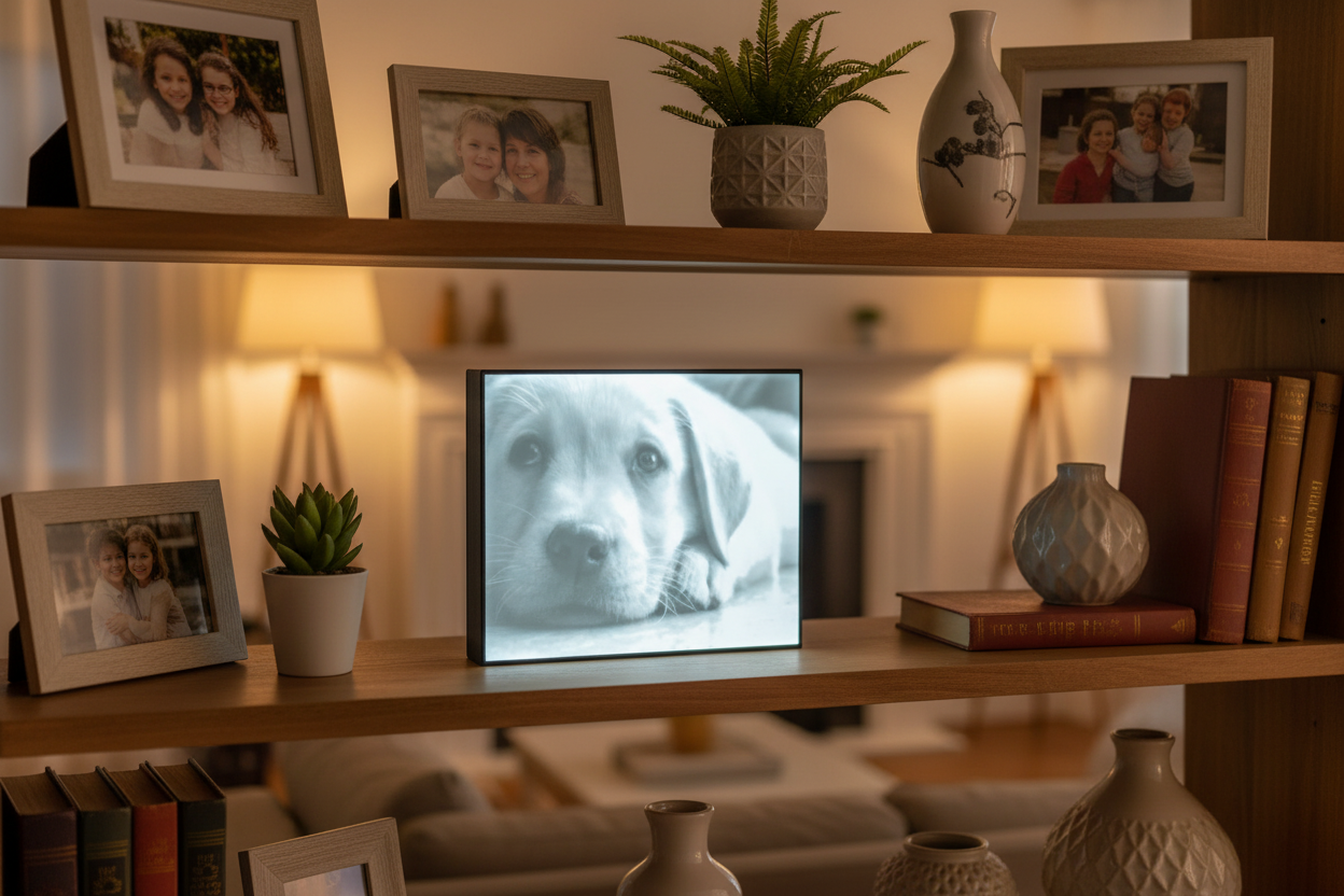 Litofania Personalizzata 3D 156x126mm - La Tua Foto Illuminata