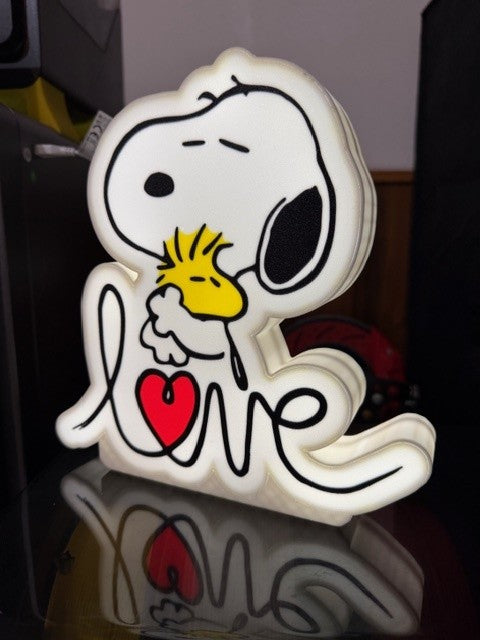Lampe LED Snoopy - Design dessin animé, impression 3D, faite main