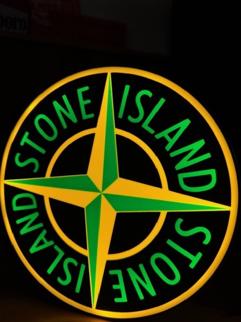 Stone Island Logo Lamp - Exclusive 3D Printed Design