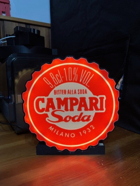 Campari Cap Lamp - The Italian Aperitif That Brightens Your Evenings
