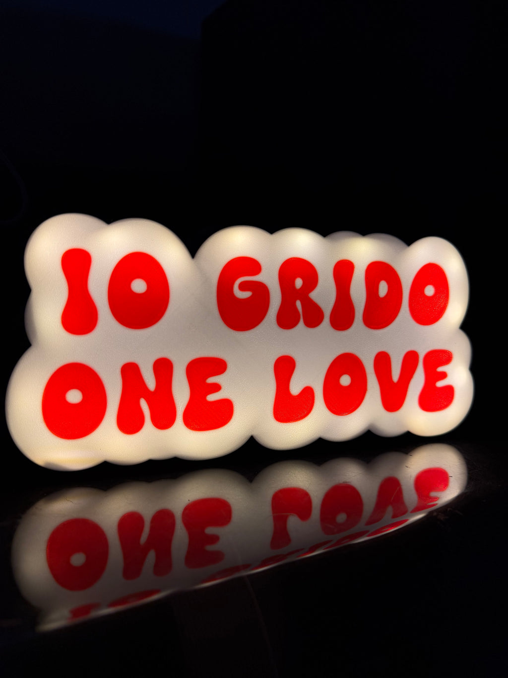 Lampada IO GRIDO ONE LOVE