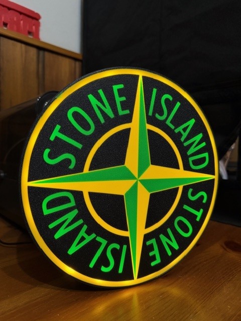 Stone Island Logo Lamp - Exclusive 3D Printed Design