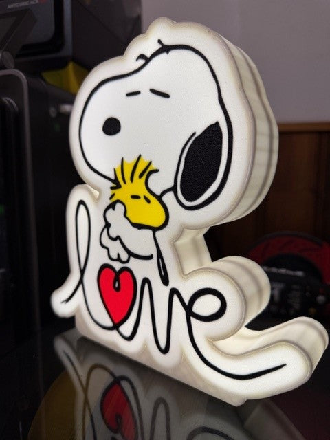 Lampe LED Snoopy - Design dessin animé, impression 3D, faite main