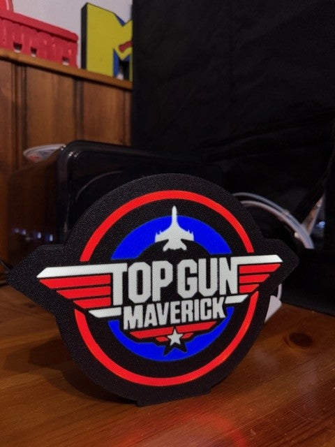 Lampada LED Maverick Top Gun 3D - Icona Aviazione Stampata in 3D