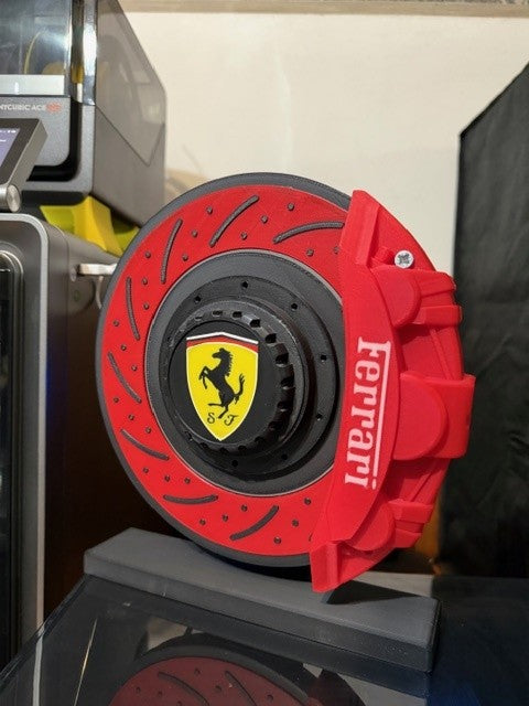 Éclairage 3D pour étrier et disque de frein Ferrari - Système de freinage illuminé fabriqué à la main