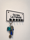 Appendichiavi da Muro Personalizzabile – Qui Abita la Felicità