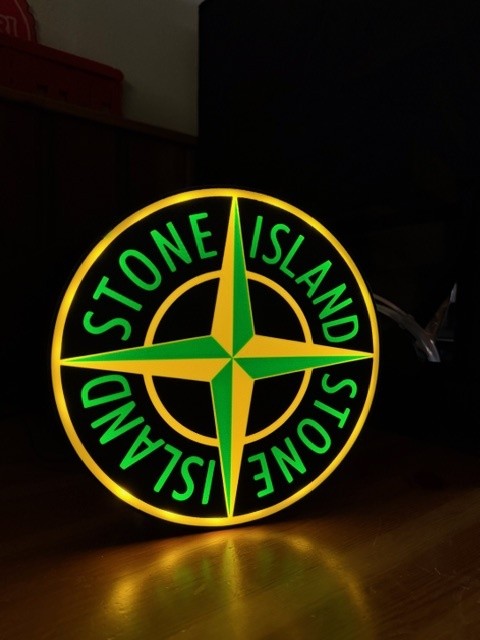 Stone Island Logo Lamp - Exclusive 3D Printed Design