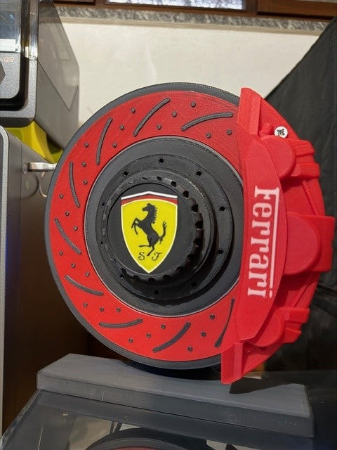 Éclairage 3D pour étrier et disque de frein Ferrari - Système de freinage illuminé fabriqué à la main
