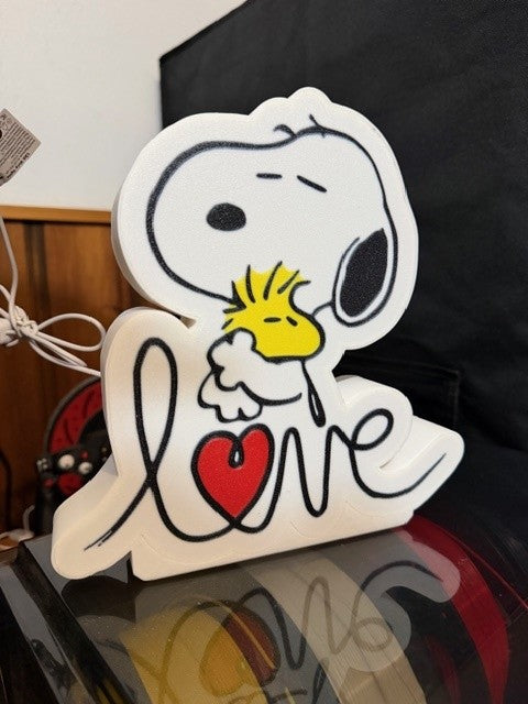 Lampe LED Snoopy - Design dessin animé, impression 3D, faite main