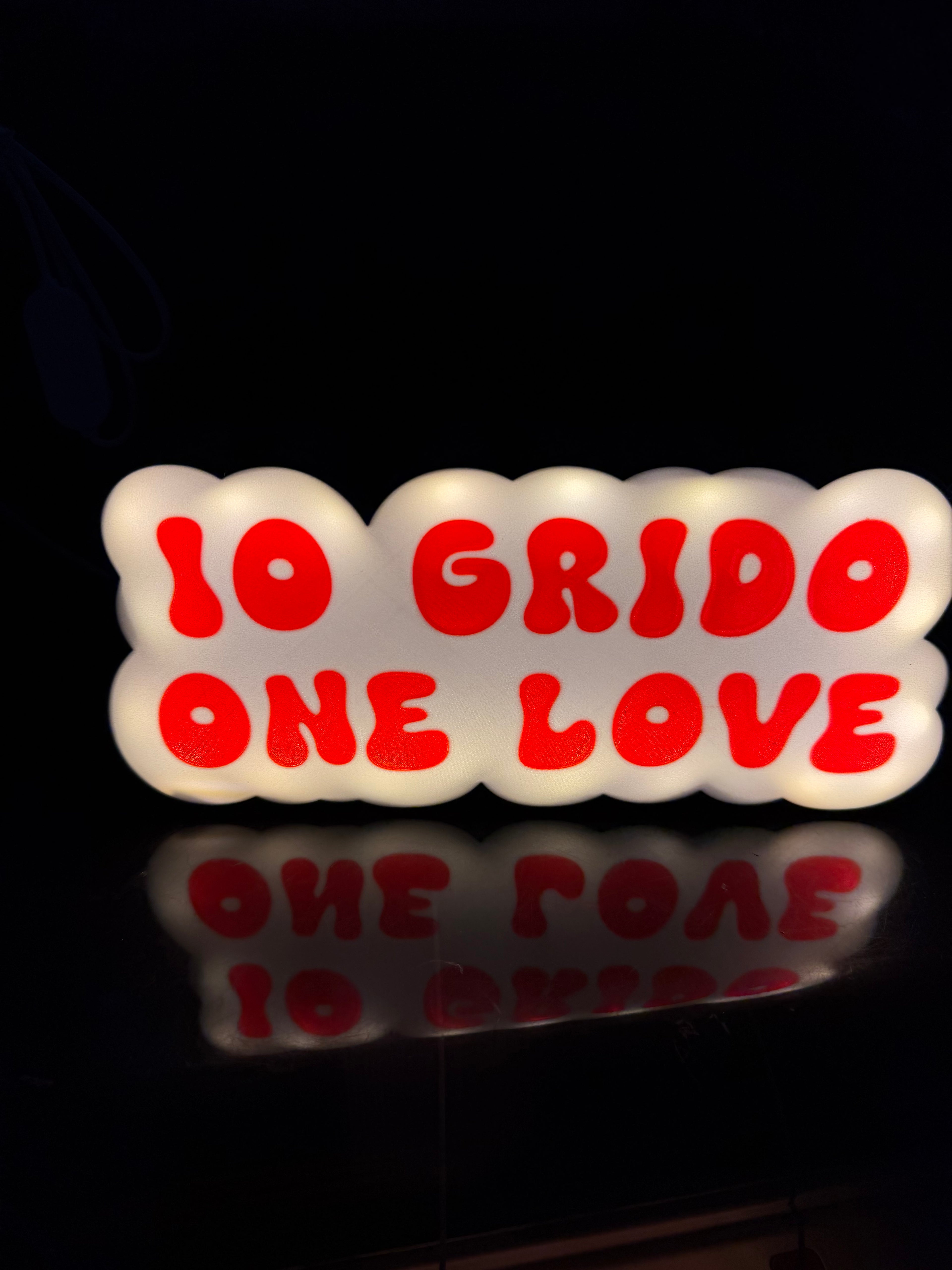 Lampada IO GRIDO ONE LOVE