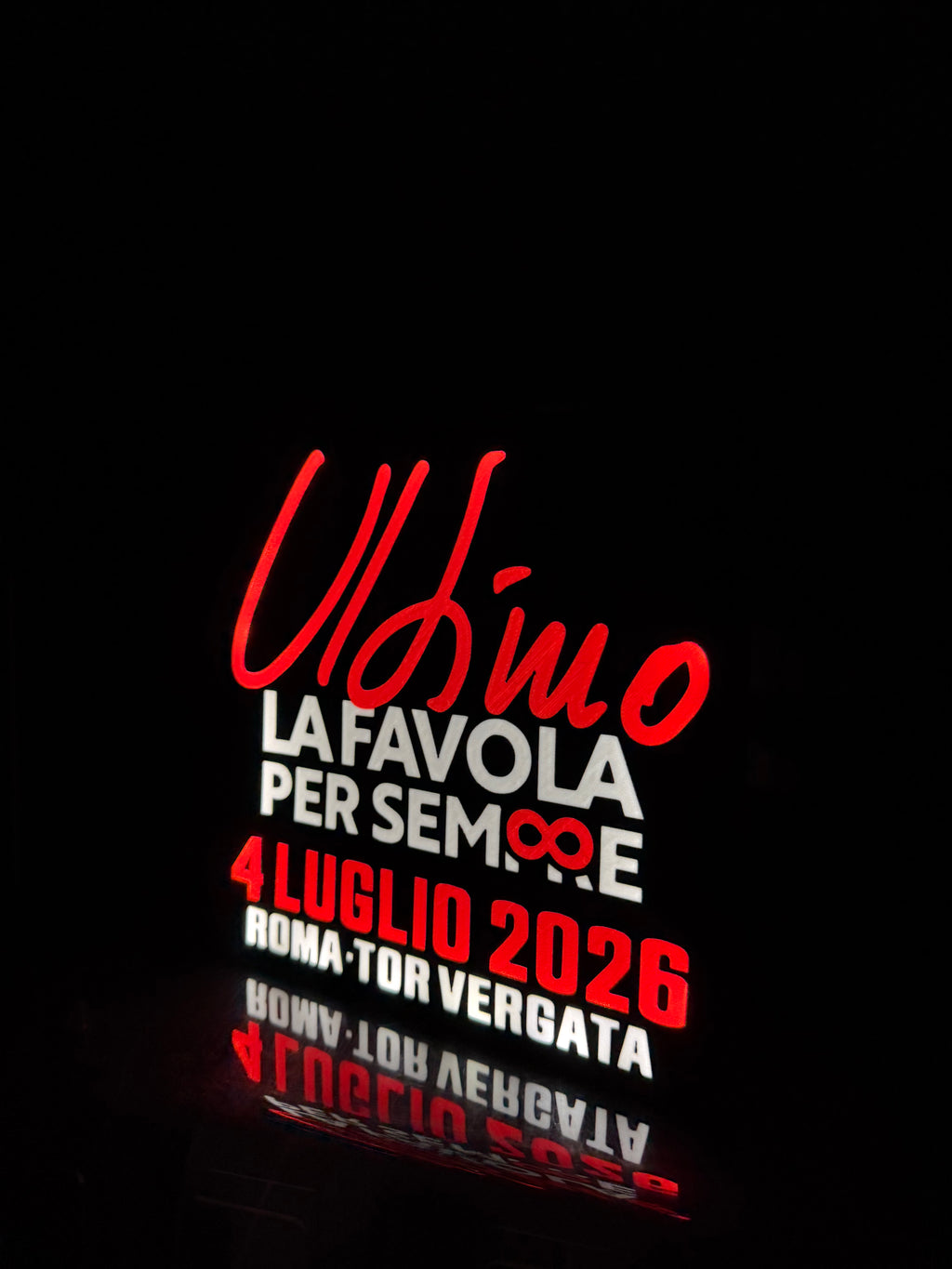 Lampada LED Ultimo – La Favola Per Sempre | Roma Tor Vergata 4 Luglio 2026