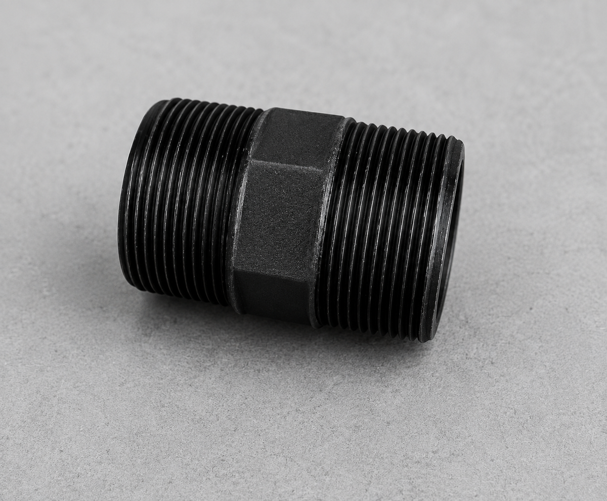 Adattatore Piscina Intex/Bestway – Filettato Interno, L24mm L38mm L60mm, PETG Nero
