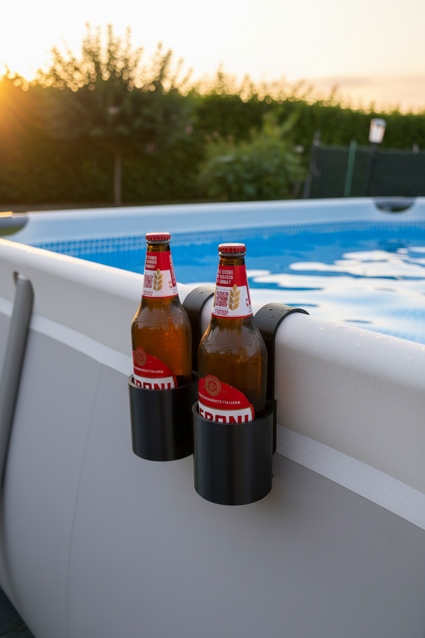 Porta Bottiglie da Piscina – PETG Nero