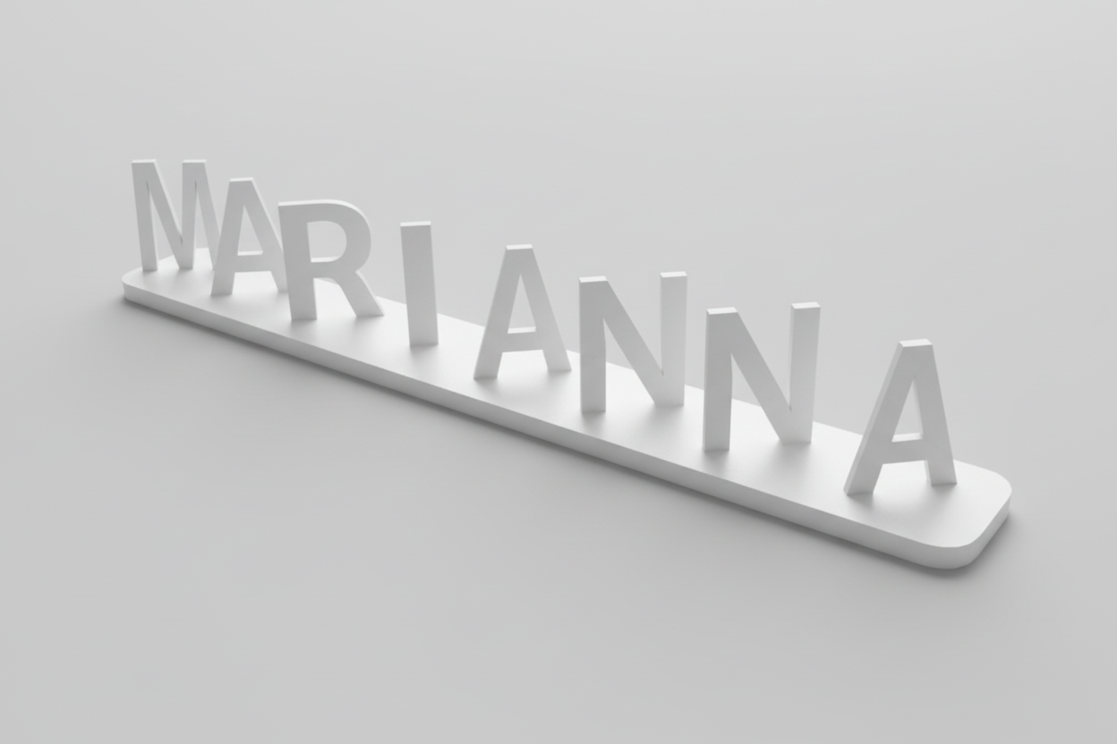 Ambigramma Personalizzato 3D - Nome su Misura in PLA