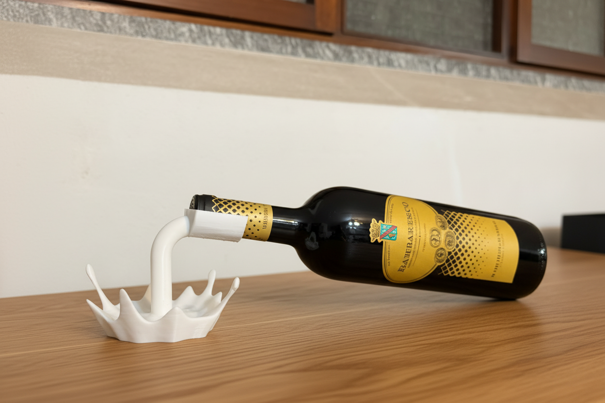 Portabottiglie splash sospeso - legno