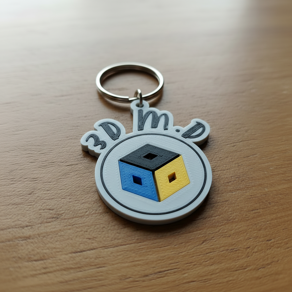 Portachiavi 3D.LAB.MD vista angolata