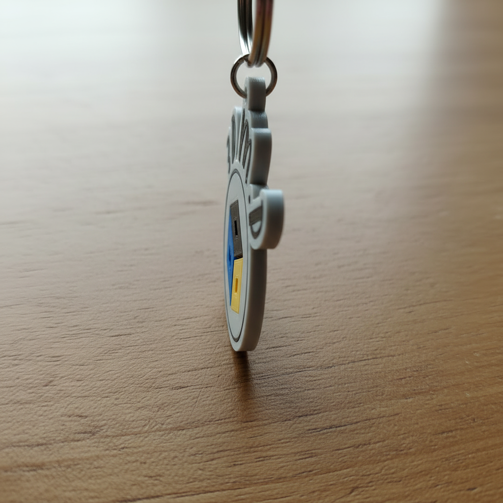 Portachiavi 3D.LAB.MD vista laterale