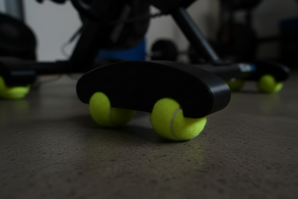 Piedini oscillanti con palle da tennis Wahoo Kick Core v2 o Zwift Hub