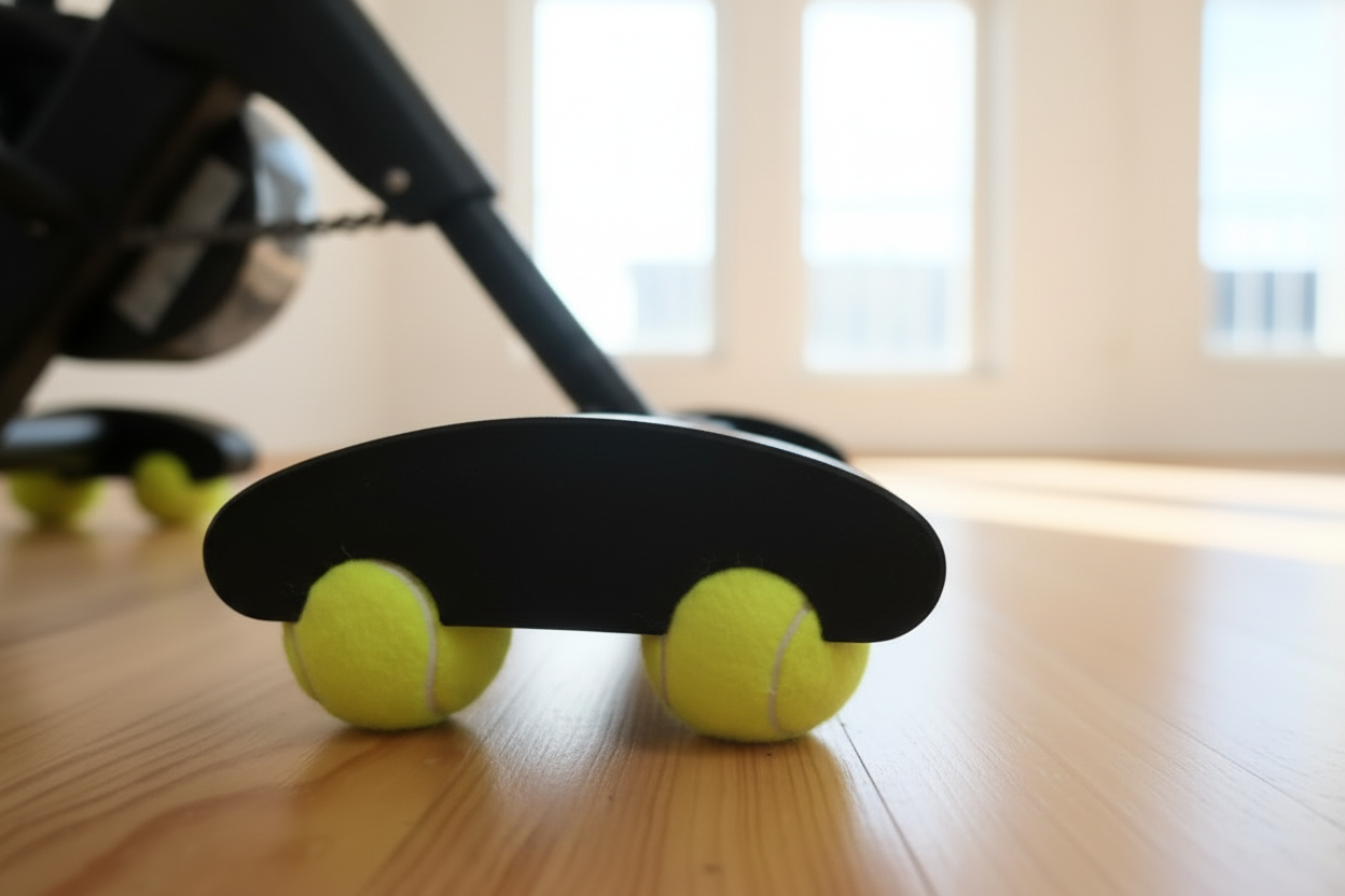 Piedini oscillanti con palle da tennis Wahoo Kick Core v2 o Zwift Hub